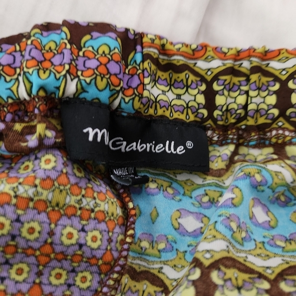 Mlle Gabrielle Women's 2X Maxi Dress Multi Color Tie around Neck - Picture 9 of 11